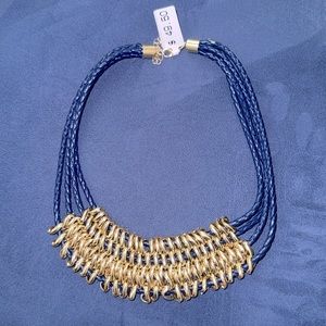 New gold tone & Blue Fashion Necklace